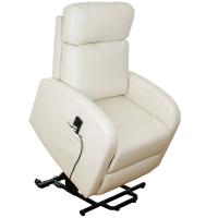 Подъемное кресло реклайнер с двумя моторами (белое) OSD-CAROL-PU02-1LD
