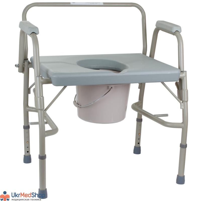 Усиленный стул-туалет с откидными подлокотниками OSD-BL740101
