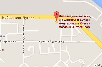карта проезда к магазину Ukrmedshop на Подоле
